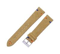 AITIHYA Bracelets de montre de montre de montre en cuir en daim 18/20mm, Beige, 20mm