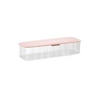 AITIME Organiseur de rangement pour lentilles de contact cosmétiques et contacts jetables quotidiens, boîte en plastique transparent pour toutes les marques de lentilles quotidiennes (rose)