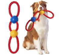 Aitmexcn Jouet Chien 46 cm - Corde et Balle à Mâcher en Coton, Jouet Interactif pour Petits et Moyens Chiens, Nettoyage Dentaire