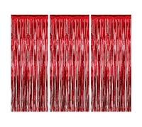 Aitodos 3 Pièces Rideau Métallique, Réutilisable, 1mx2m | Matériaux de Haute Qualité, Faciles à Utiliser, non Toxiques et Inodores,et Polyvalents (Rouge).