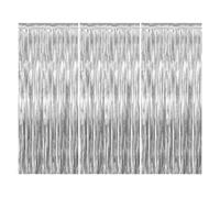 Aitodos 3 Pièces Rideau Métallique, Réutilisable, 1mx2m | Matériaux de Haute Qualité, Faciles à Utiliser, non Toxiques et Inodores,et Polyvalents (Argent).