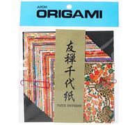 Aitoh Lot de 40 feuilles de papier origami Yuzen Washi Chiyogami de 10,2 cm