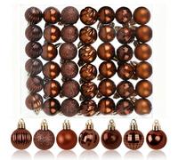 Aitsite 42 PCS Boule de Noel Marron, 3cm Boules de Noel Deco Noel Interieur, Arbre De Noël Boules Boule Deco Noel Sapin pour Le Sapin de Noël Décoration Festive de La Maison