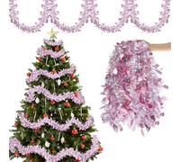 Aitsite Lot de 5 guirlandes de 10 m pour arbre de Noël, guirlande de roses, flocon de neige, décoration de Noël, guirlande pour arbre de Noël, décoration de Noël, fête de Noël, décoration de Noël