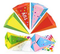Aitsite Lot de 6 sacs d'écolier de 30 cm avec autocollants décoratifs, sac à sucre pour garçon et fille, mini sacs d'école à remplir pour les fêtes d'enfants