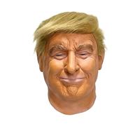 Aitsite Masque réaliste en latex avec cheveux - Masque d'Halloween | Smiffys Masque de président en latex nude, déguisement complet d'icônes et d'idoles, masque réaliste pour Halloween