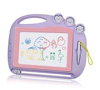 AiTuiTui Ardoise Magique Jouet, Dessin Magnetique Peinture Écriture Croquis Multicolore Planche Effaçable pour Enfant avec 3 tampons magnétiques et 1 Stylo-Cadeaux d'anniversaire Noël pour 3 4 5 an