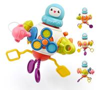 AiTuiTui Busy Board Montessori, 8 en 1 Jouet Éducatif et Sensoriel, Cube d'Activités pour Enfants, Jouet de Voyage pour Avion, dès 18 Mois, Cadeau d'anniversaire