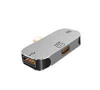 AiTURE Hub USB C multiport adaptateur 3 en 1 USB C vers 4K Mini DP/USB 2.0/100W PD charge compatible avec MacBook Pro MacBook Air (Mini DP + PD + Port USB)
