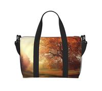 Aitutaki Lagoon, sac de voyage à bandoulière résistant à l'eau, grand bagage à main avec sangle réglable, multi-compartiments pour la gym, les voyages, l'extérieur, Scène d'automne, Taille unique