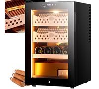 AityBuy Cave à Cigares électrique en Bois De Cèdre, 50 L, avec Contrôle De La Température Et De L'humidité, Grande Capacité De 300 Unités.Cave à cigares avec Refroidisseur Winecabinet