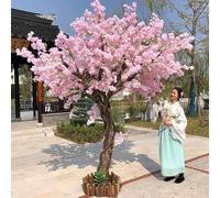 AityBuy Cerisier Artificiel Réaliste, Simulation De Cerisier en Fleurs, Fleurs en Soie, Fausses Plantes Faites à La Main pour La Décoration D'événements De Mariage 1.8×1.5m