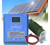 AityBuy Contrôleur De Batterie Hors Réseau 12/24v/48v, Contrôleur De Charge Mppt pour éoliennes, éoliennes, Contrôleur De Charge Hybride éoliennes Et Solaires 48V-5000W