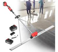 AityBuy Kit Vibrant Électrique pour Chape en Béton, Outil De Vibrateur De Finition pour Béton avec Planche en Acier Inoxydable Et 2 Batteries, Chape en Ciment sans Fil 150 Cm/180 Cm 1.5m