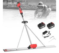 AityBuy Kit Vibrant pour Chape Électrique en Béton, Outil De Finition De Béton Alimenté par Batterie, Machine Vibrante De Finition De Ciment De Chape Électrique sans Fil, 2 Batteries 1.8m