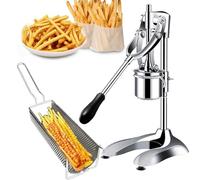 AityBuy Presse-Frites Long, Presse-Frites Manuel De 30 Cm De Long, Presse-Bandes De Pommes De Terre Frites À 12 Trous, Extrudeuse De Machine À Bandes De Pommes De Terre