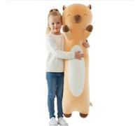 Aiuidun Peluche-Coussin Capybara Géant 60cm - Oreiller Corps Extra-Long Ultra Doux à Câliner, Peluche Rassurante pour Enfants et Adultes - Idée Cadeau pour Noël, Anniversaire ou Halloween(Marron)