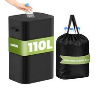 AIUNAOM 110L Poubelle Recyclage pour Plastique Bouteilles Verre,Collecteur de Bouteilles Consignées,Poubelle Tri Selectif avec Trou,Rangement de Bouteilles Consignées avec Sacs de Transport