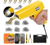 AIUNAOM 230W Soudure Plastique 2 en 1 Kit de Réparation Soudage avec 6 Types de 900Pcs Agrafes Chaudes et 1 Outil de Truelle pour Réparer des Pare-chocs et des Pièces en Plastique de Voitures/Motos