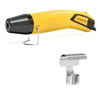 AIUNAOM Mini Décapeur Thermique 500W Pistolet à Air chaud 2 Réglages Température 270℃/450℃ avec Buse Réfléchissante pour rétrécir emballages, bricolage, gaines thermorétractables, embossage