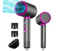 AIUNAOM Sèche-cheveux Ionique 2400W Silencieux et Puissant, Séchage Rapide avec Fonction Froid/Chaud, 3 Vitesses, 2 Concentrateurs & Diffuseur, Parfait pour Maison, Salon et Voyage