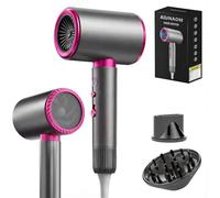 AIUNAOM Sèche-cheveux Ionique Séchage Rapide avec Fonction Froid/Chaud, 3 Vitesses 2400W Silencieux et Puissant, Concentrateurs & Diffuseur, Parfait pour Maison, Salon et Voyage