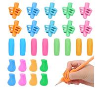 AIUNBEST 26 pièces Guide Doigts Écriture Enfant, Porte-Stylo Ergonomique pour Améliorer la Tenue du Stylo, en 3 Variantes pour Jeunes Apprenants et Besoins Spéciaux