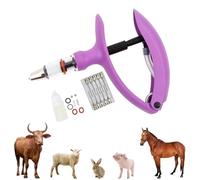 Aiupuyer 2ml Seringue VéTéRinaire Continue, Distributeur De MéDicaments Vaccinauxpompe De PréCision Injecteur Animal RéGlable Et RéUtilisable RéGlable De 0,1 ML à 5 ML, pour Taureau Le Mouton