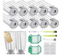 Aiuuee Lot de 12 Sacs Aspirateur pour Kobold VK7 VK7S FP7 FP7S, 12 Sac pour VK7 avec 2 Filtres Moteur + 6 Parfums + 3 Brosses + 1 Tournevis, Sacs Accessoires pour Vorwerk