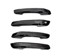 AIUYTRC Accessoires auto - Garniture de cache-poignée de porte extérieure | Compatible avec Audi A4 B9 / A5 (2017-2019) - ABS effet carbone (pour conduite à gauche)(Black,Handle)