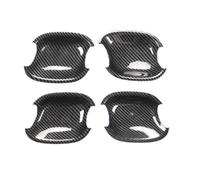 AIUYTRC Accessoires auto - Garniture de cache-poignée de porte extérieure | Compatible avec Audi A4 B9 / A5 (2017-2019) - ABS effet carbone (pour conduite à gauche)(Carbon,DoorBowl)