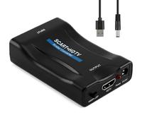 Aivane Convertisseur SCART vers HDMI 720p/1080p, Adaptateur Péritel vers HDMI avec Câble USB pour TV DVD Moniteur Projecteur STB VHS VCR PS1 PS2 PS3 Xbox Player, Plug and Play
