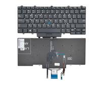 AIVIBRANT Clavier de remplacement pour ordinateur portable Dell Latitude E5450 E5470 E7450 E7470 5480 5490 5491 7480 7490 avec rétro-éclairage et pointeur US Layout P/N : 4DXYW, F2X80, KB-DE-14BL-02