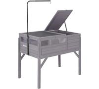 Aivituvin Habitat pour tortue - Cage en bois pour petits animaux - Pour l'intérieur et l'extérieur - Support de lampe réglable inclus