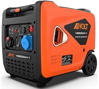 AIVOLT Groupe Électrogène d'essence 6000W Générateur d'onduleur Silencieux avec 2 Prises AC 230V, DC 12V et 2 USB Type-A Générateur de Démarrage Électrique et Manuel pour Camping, Extérieur, Industrie