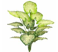 AIVORIUY Artificielle Plante Tropical Arbre, 73cm de Haut Plastique Plantes Jungle Faux Palmier Feuille Verte Floral pour Fête Maison Intérieur Extérieur Jardin Balcon Bureau Décoration (Blanc Vert)