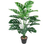 AIVORIUY Fausses Plantes en Pot Plantes Artificielles Palmier Arbre Monstera Tropical Vertes Décoration Artificiel Fleurs Soie pour Mariage Bureau Interieur ou Exterieur Decoration Moderne de 75cm