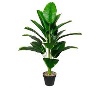 AIVORIUY Grande Plante Artificielle en Pot Fausses Plantes Plastique Réaliste Moderne pour la Maison, Salle de Bain, Cuisine Décoration Salon Appartement Balcon Bureau (80cm Banane Vert)
