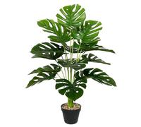 AIVORIUY Grande Plante Artificielle en Pot Fausses Plantes Plastique Réaliste Moderne pour la Maison, Salle de Bain, Cuisine Décoration Salon Appartement Balcon Bureau (75cm Grand Palmier Monstera)