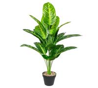 AIVORIUY Grande Plante Artificielle en Pot Fausses Plantes Plastique Réaliste Moderne pour la Maison, Salle de Bain, Cuisine Décoration Salon Appartement Balcon Bureau (80cm Banane Tropical)