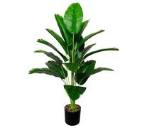 AIVORIUY Grandes Plantes Artificielles Interieur Extérieur en Pot Fausse Plante Verte Décoration avec Faux Branches pour Maison Chambre Salon Balcon Cour Jardin Bureau (80cm Banane Vert)
