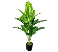 AIVORIUY Grandes Plantes Artificielles Interieur Extérieur en Pot Fausse Plante Verte Décoration avec Faux Branches pour Maison Chambre Salon Balcon Cour Jardin Bureau (80cm Banane Tropical)
