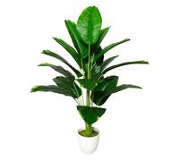 AIVORIUY Palmier Areca Artificiel Plantes Artificielles Interieur Plante Artificielle en Pot Fausse Plante Décoration Extérieur Maison Balcon Déco Bureau Plantes au Sol (80cm Banane Vert)