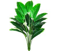 AIVORIUY Plante Artificielle Oiseau de Paradis Vert Fausse Plante Tropical Feuille de Bananier Arbres Tiges Palmier Tropical Jungle Arbuste Artificiel pour Pots Interieur Exterieur Salon Décorations