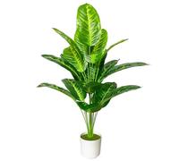 AIVORIUY Plantes Artificielles en Pots Fausse Plante Interieur Arbre Artificiel Verte Décoration pour Chambre à Coucher Cuisine Salon Salle de Bain Bureau Balcon (80cm Banane Tropical)