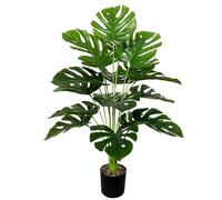 AIVORIUY Plantes Artificielles Interieur Exterieur Arbres Artificiel en Plastique Pot, Fausse Plante Verte pour la Décoration de la Maison Bureau Salon Balcon Cour Jardin (75cm Grand Monstera Vert)