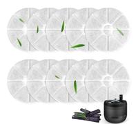 AIVORO Lot de 10 Filtre Fontaine Chat pour Philips PAW3210/02, Fontaine à Eau Remplacement Round Rechange Filtres de Chat, Triple Système de Filtration