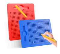 AIVORO Lot de 2 planches à dessin magnétiques pour enfants à partir de 3 ans (Red Blue)