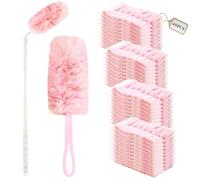 AIVORO Swiffer Lot de 42 plumeaux à poussière Swiffer avec 2 poignées, plumeau pour lingettes Swiffer Duster, Swiffer pour poils d'animaux, poussière