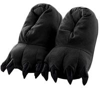 Aivtalk Chaussures Griffe Adultes Unisexe Chaussons Flanelle Peluche Costume Cosplay Animaux Figure Souple Pantoufles Hiver Slipper Déguisement Noir L Taille Unique 38-45